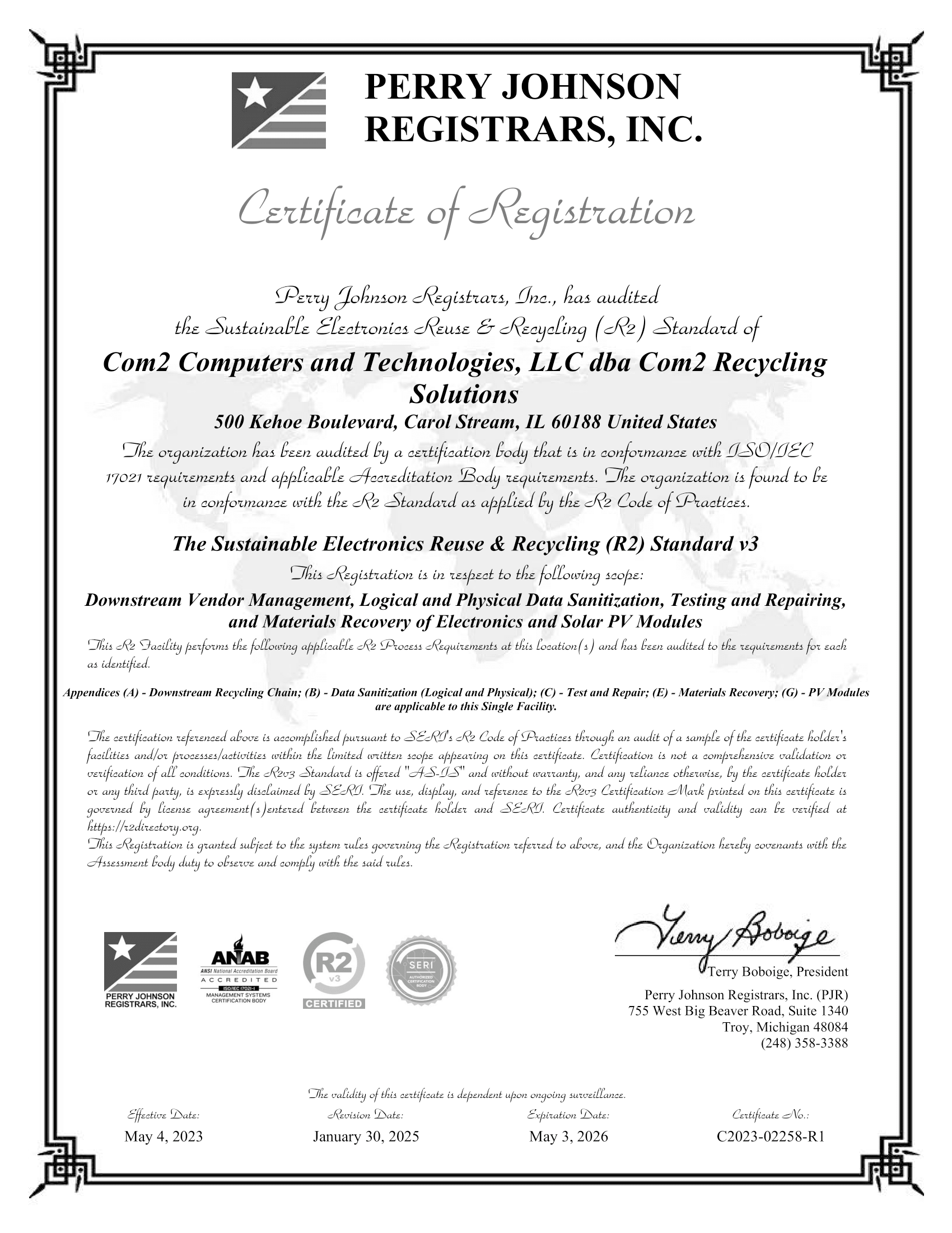 certificate